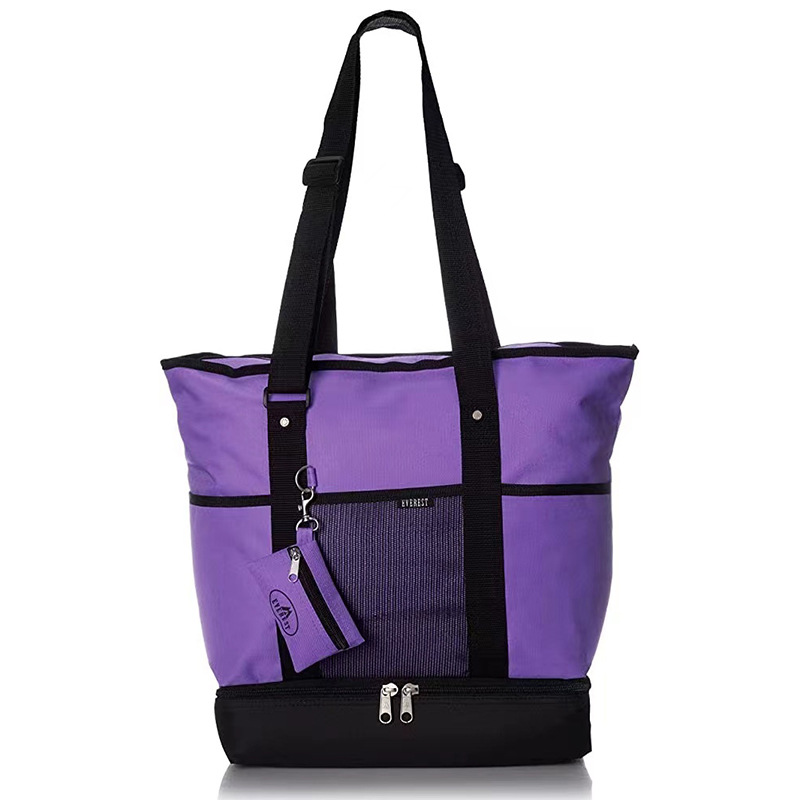 Amazon Oxford Cloth Waterproof Travel Tote Bag with Zipper Compartment, Customizable Logo, Hot-Selling Eco-Friendly Bag