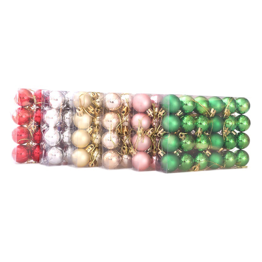 Cross-border Christmas ball 24 3cm boxed set plastic plating Christmas ball Christmas tree creative decoration gift