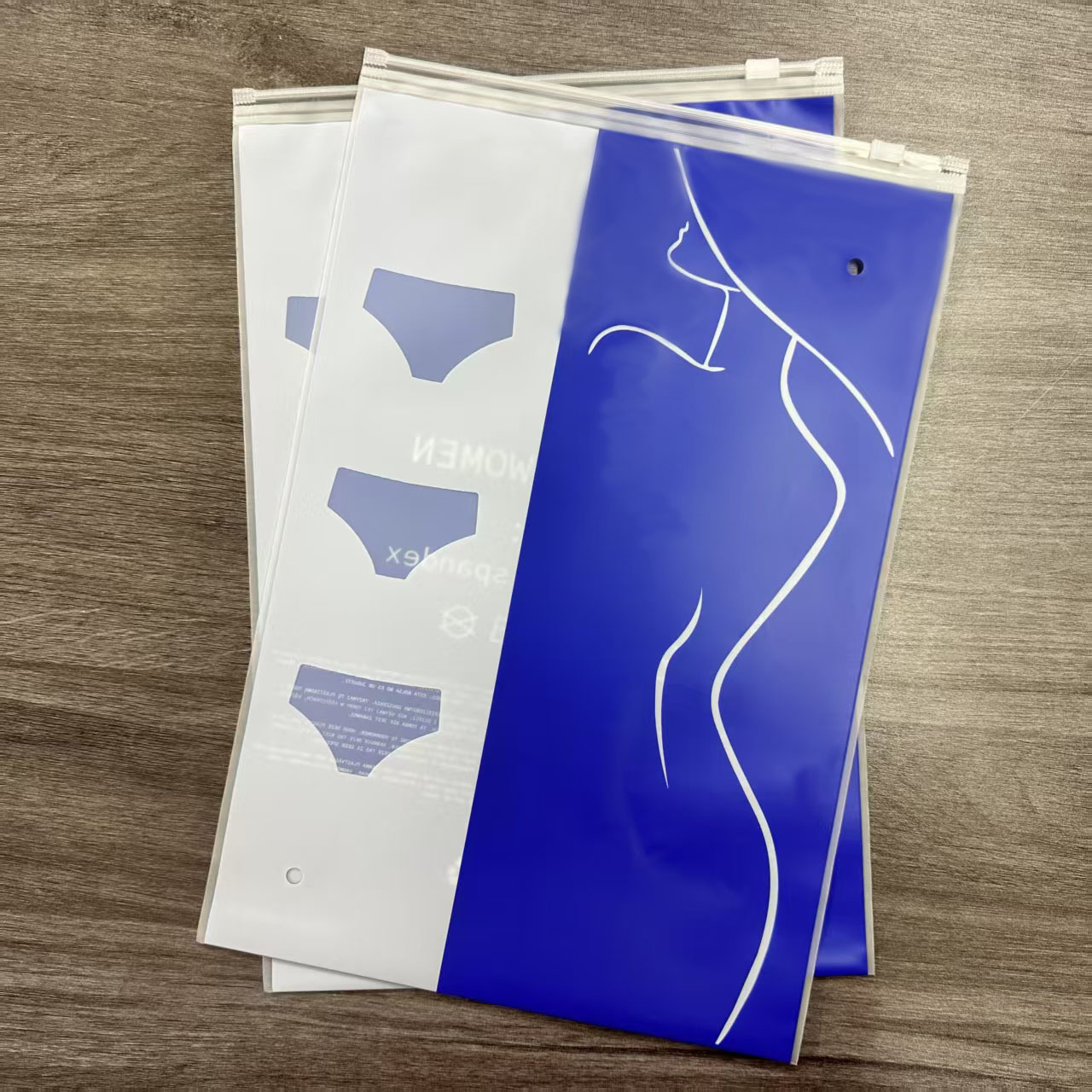 Cpe Zipper Bag Printed Logo Bra Intimates Packaging Bag Clothing Custom Storage Transparent Plastic Bag Plastic Bag