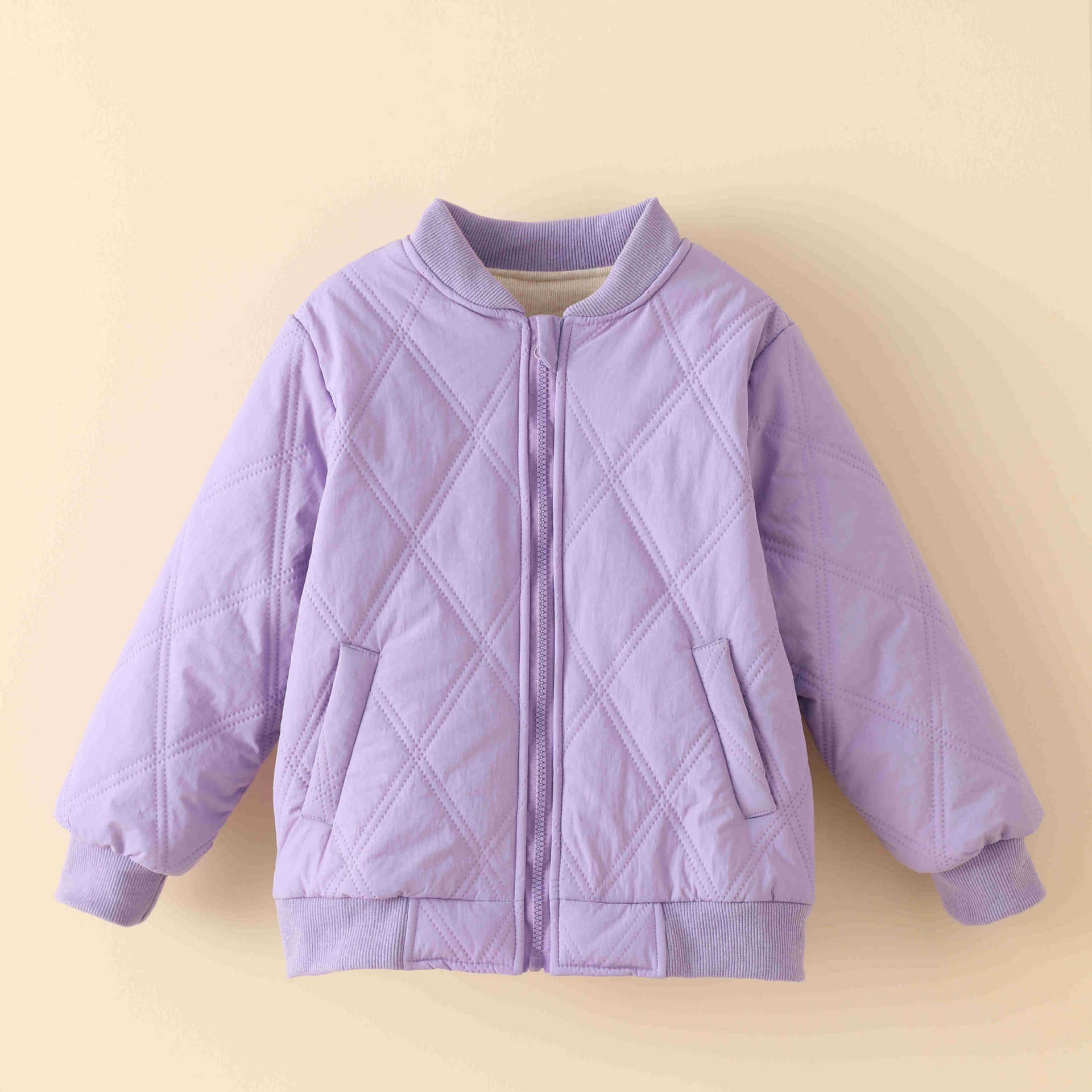 Picture of Children's Cotton-padded Coat Thickened School Uniform Artifact Boys' Cotton-padded Coat Three-layer Girls' Wool Outer Wear Top Winter Silk Cotton-padded Coat