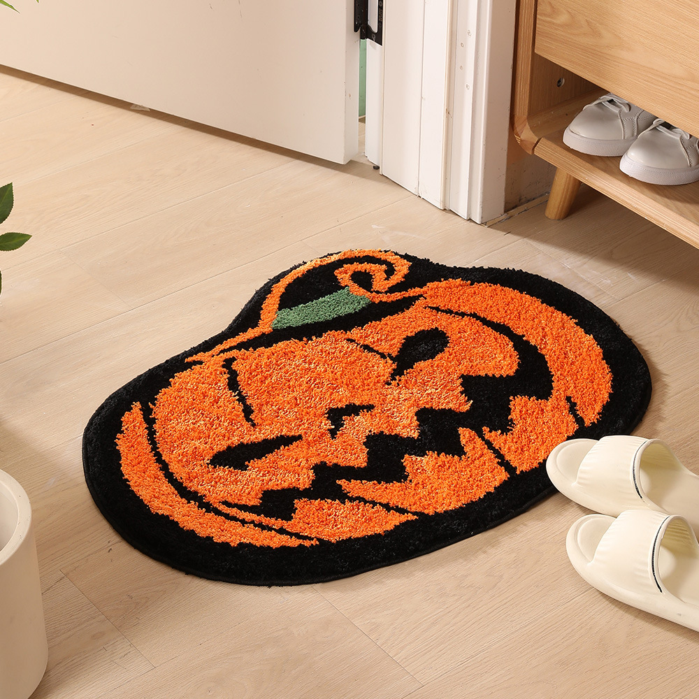 Picture of Flocked Round Bedroom Door Mat, Non-Slip Bathroom Absorbent Floor Mat, Entrance Door Mat, Children's Mat, Non-Slip and Absorbent