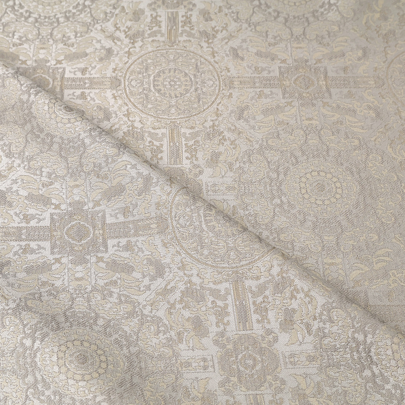 Picture of Brilliantly Colorful Dunhuang Baoxianghua Chinese Style New Chinese Style Jacquard Cloth Imitation Song Brocade Jacquard Hanfu Clothing Fabric