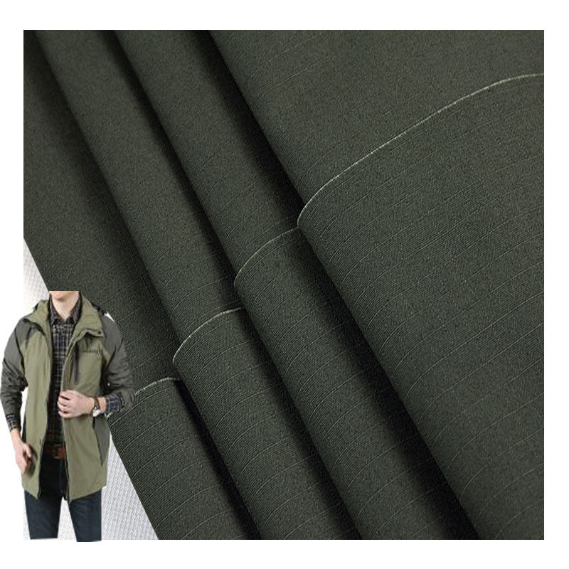 Cotton Brocade Paid Textured Windbreaker Jacket Nido Pike Outfit Outdoor Clothing Waterproof Fabric