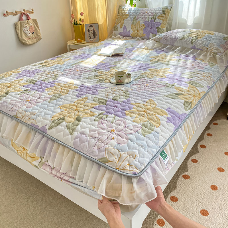 Picture of Class A Thickened Bed Cover Padded One-piece Bed Cover Nantong Hotel Simmons Mattress Protective Cover All-inclusive Non-slip Bed Sheet