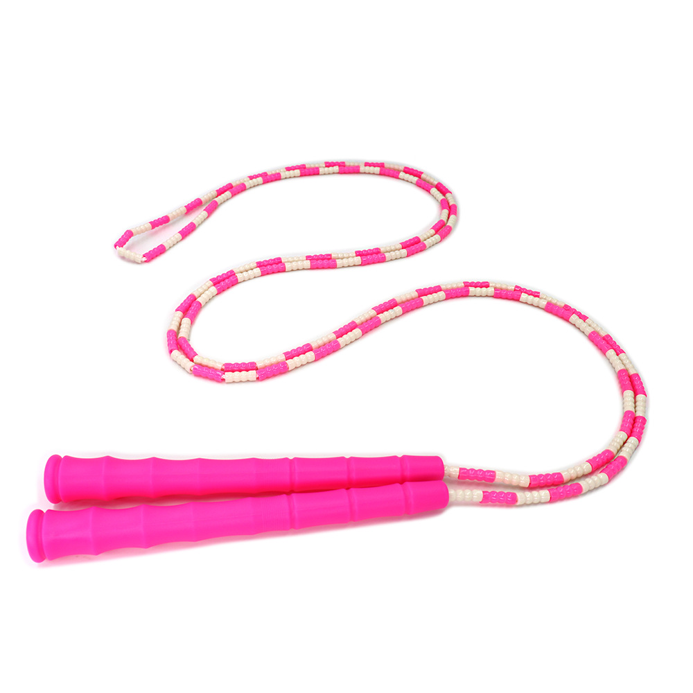 Picture of Manufacturer Wholesale Children's Fitness Sports Pattern Skipping Rope Kindergarten Competition Soft Bead Bamboo Skipping Rope for Primary School Students