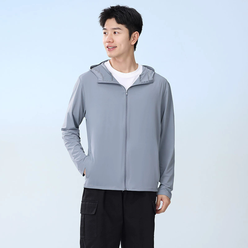 Picture of Jiao's Same Style Summer Ice Silk Non-Uv Protection Clothing for Men and Women with Brim, Non-Uv Protection, Breathable, Quick-Drying Fishing Sun Protection Clothing