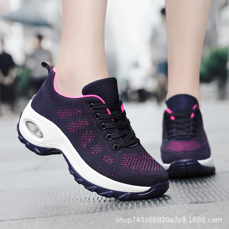Picture of White Dance Shoes Dancing Shoes Square Dancers Soft Sole Running sneaker Lightweight Air Cushion Ghost Step Dancing Shoes New