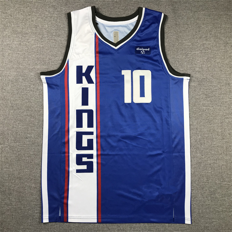 2024 King Blue City Edition Sabonis Embroidered Basketball Suit KINGS SANONIS JERSEY