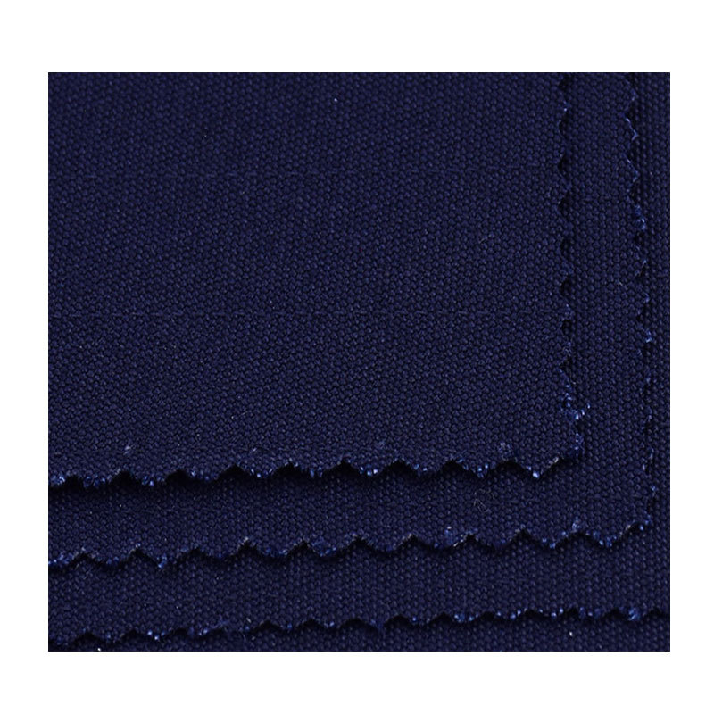 Autumn and winter polyester cotton double-sided card tooling fabric with black conductive silk anti-static fabric