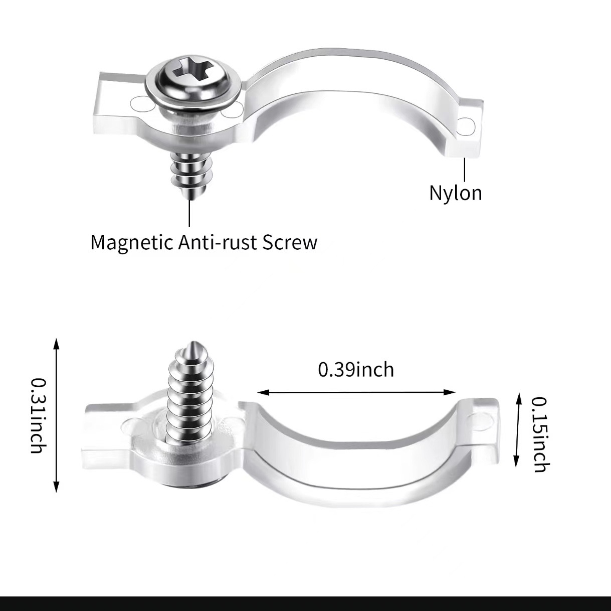 Picture of Led Bare Plate Sleeve Silicone Lamp with Fixed Clip 8Mm10Mm 12mm Transparent Rubber Buckle