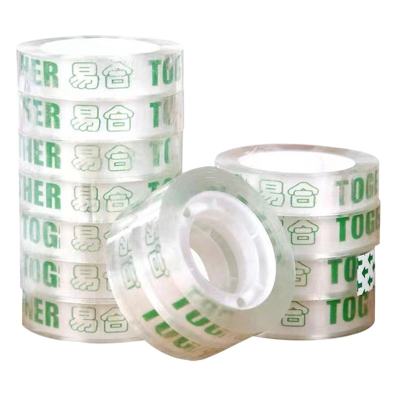Yellow Transparent Stationery Small Tape Yiwu Manufacturer Wholesale 1cm Small Full Box Stationery Tape Primary School Supplies