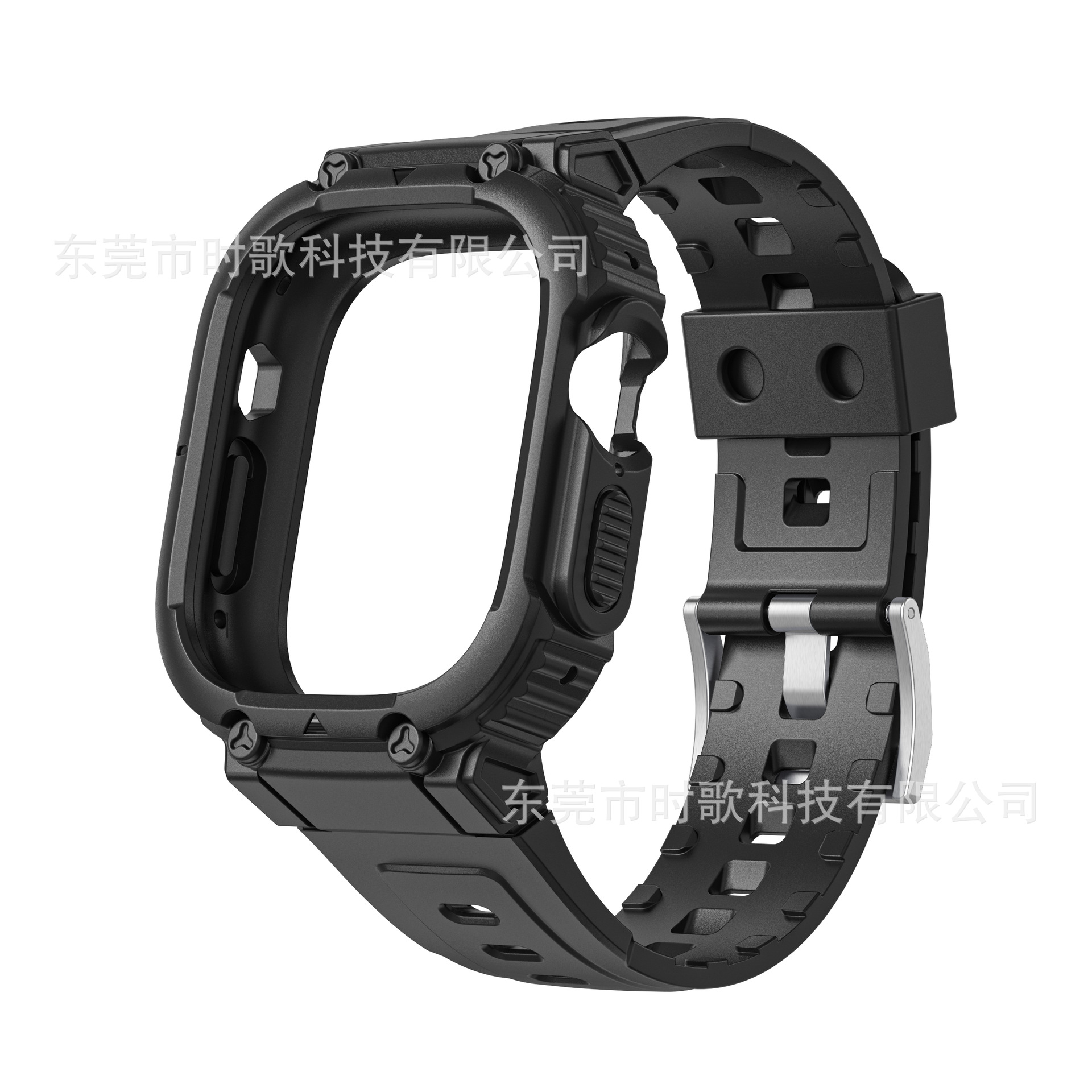 Picture of For apple 4~8 generation watch with solid color TPU apple watchUltra249mm all-in-one strap new
