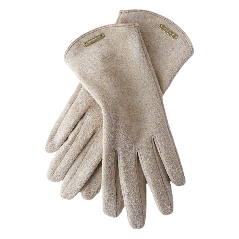 Cross-Border New Autumn and Winter Suede Gloves, Fingerless Flip-Top Warm Gloves, Fashionable Trendy Ski Gloves Wholesale