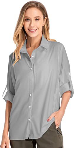 Picture of Women's Long-Sleeved Sun Protection Shirt Quick-Drying Outdoor Fishing Hiking Shirt