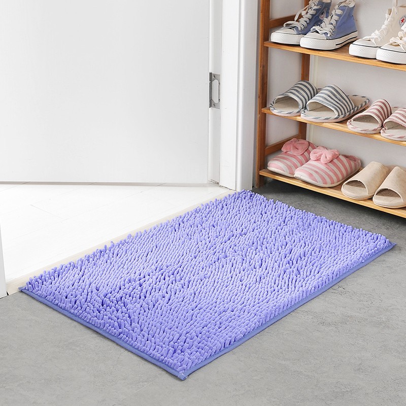 Picture of Floor Mats Wholesale Chenille Long Hair Floor Mats Bedroom Kitchen Living Room Carpet Bathroom Entrance Water-Absorbent Non-Slip Floor Mats