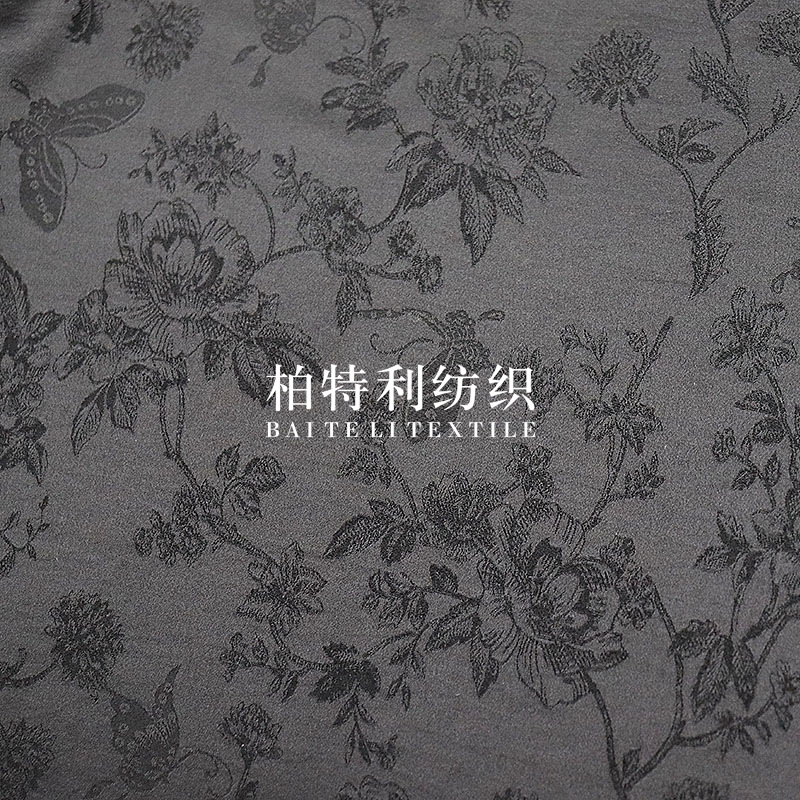 Spring and Summer Imitation Acetate Jacquard Fabric Satin Floral Fragrance Butterfly Fabric Dress Shirt Cheongsam Children's Clothing Women's Clothing Chinoiserie