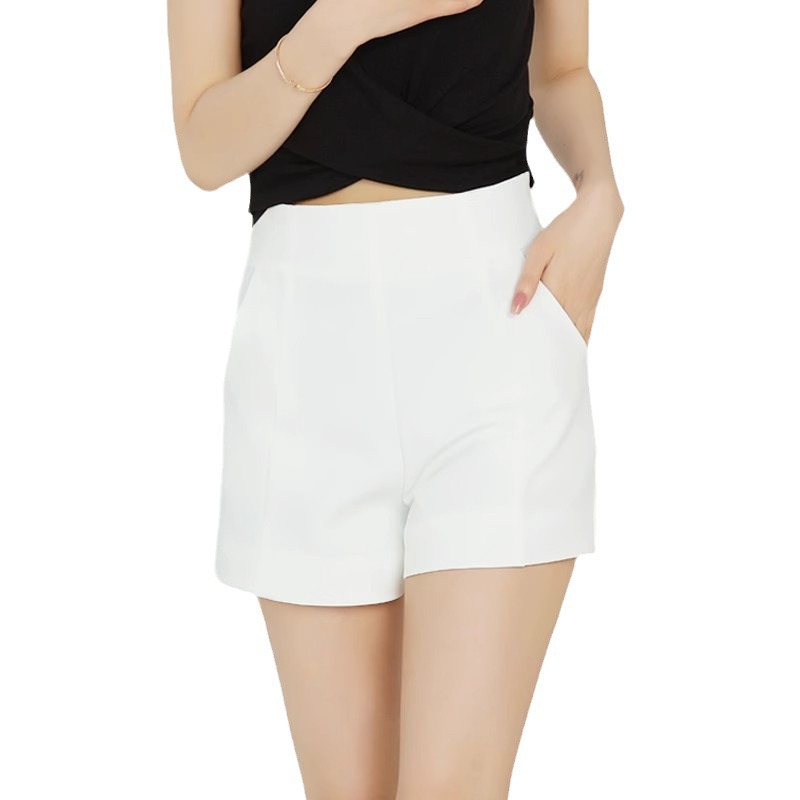 Picture of Summer High Waist Black Suit Shorts Women's 2024 New Explosions Small Breathable A- Shaped Pants Slim Outer Wear