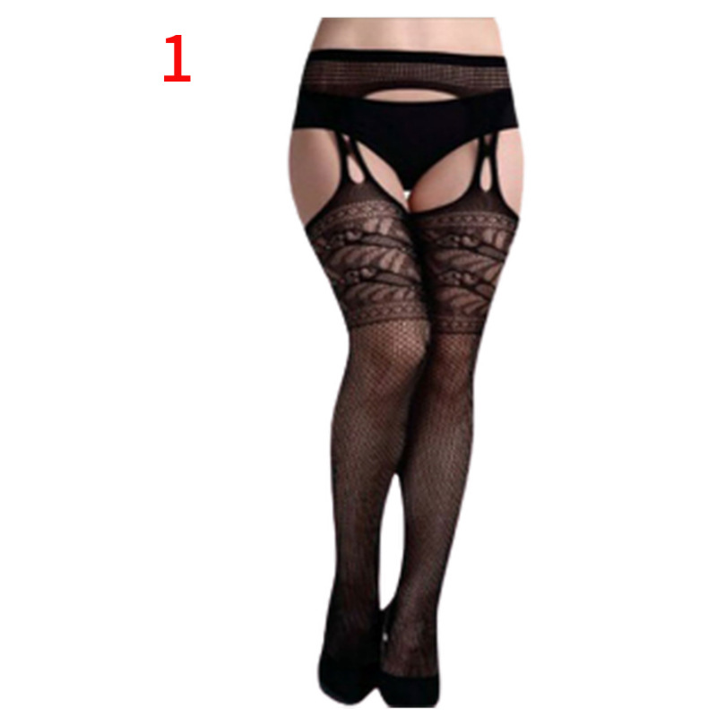 Picture of Sexy Underwear Sexy Pants Tennis Stockings Small Net Four-sided Open-end Hanging Socks Hanging Socks Perspective Fishing Net Eye Open-end Socks