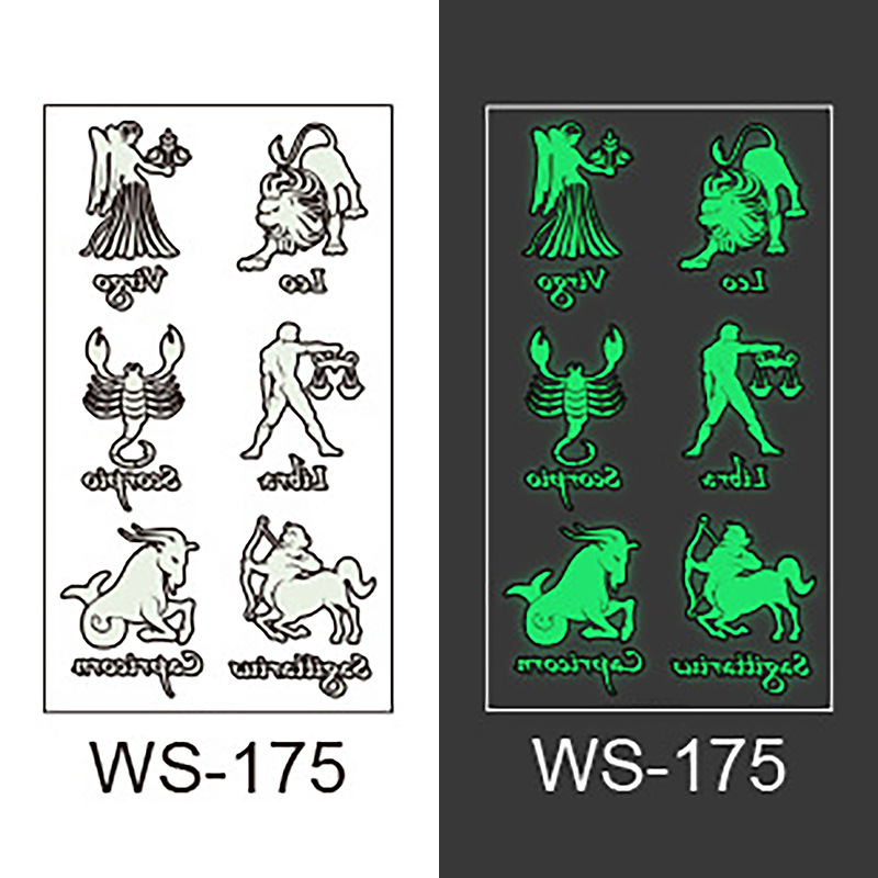 Picture of New Luminous Tattoo Sticker Nightclub Bar Music Festival Carnival Party Tattoo Sticker Note Glow Cool Face Sticker
