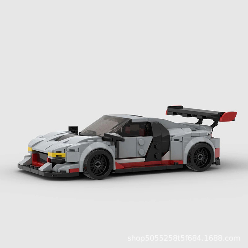Picture of MOC blocks compatible with Lego Audi R8 GT3 sports car racing speed toy blocks puzzle boy gift