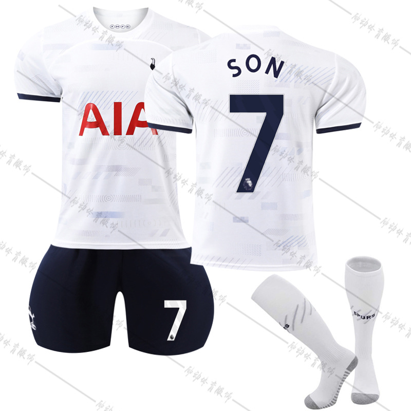 Picture of 2324 Tottenham Hotspur Home No.10 Kane Football Uniform 7 Sun Xingu 17 Romero 9 Richarlison Jersey Socks Suit
