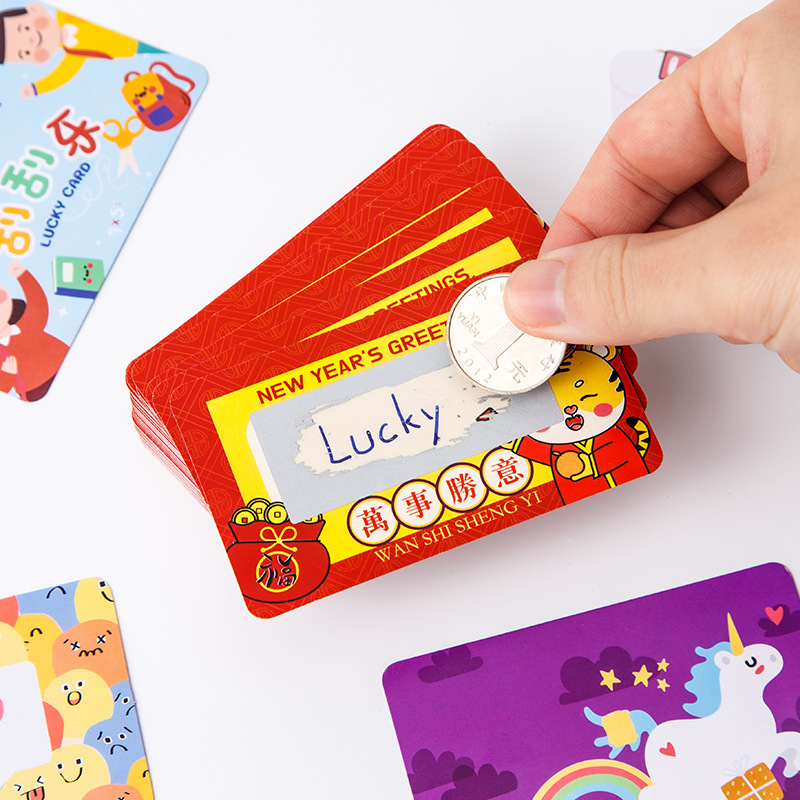 Picture of TikTok Explosions Student Award Scratch Card diy Lucky Award Family Interactive Homemade Lottery Game Scratch Card