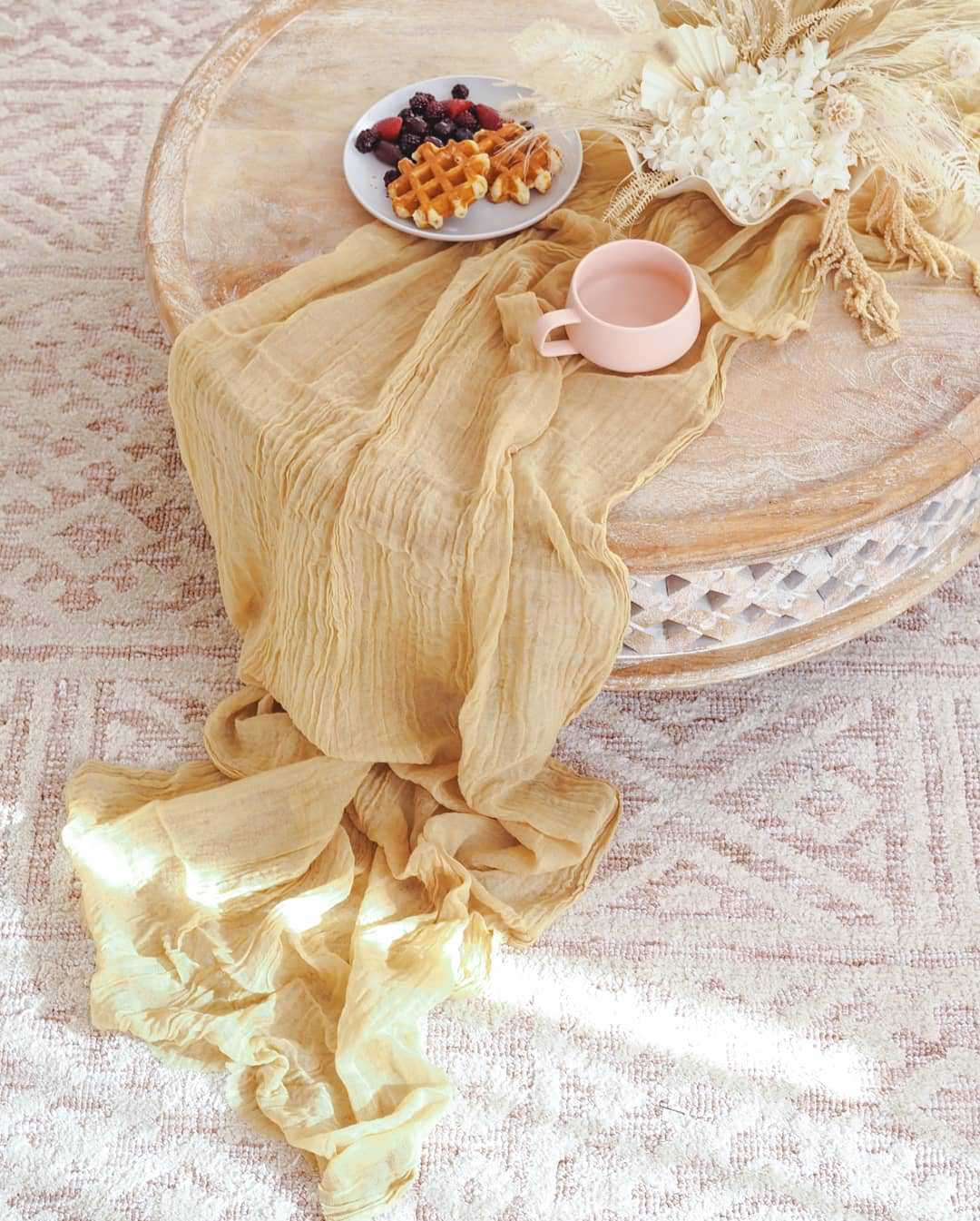 Picture of Wrinkle Cloth Table Flag Birthday Party Wrinkle Cloth Decorations Wedding Bari Twist Wrinkle