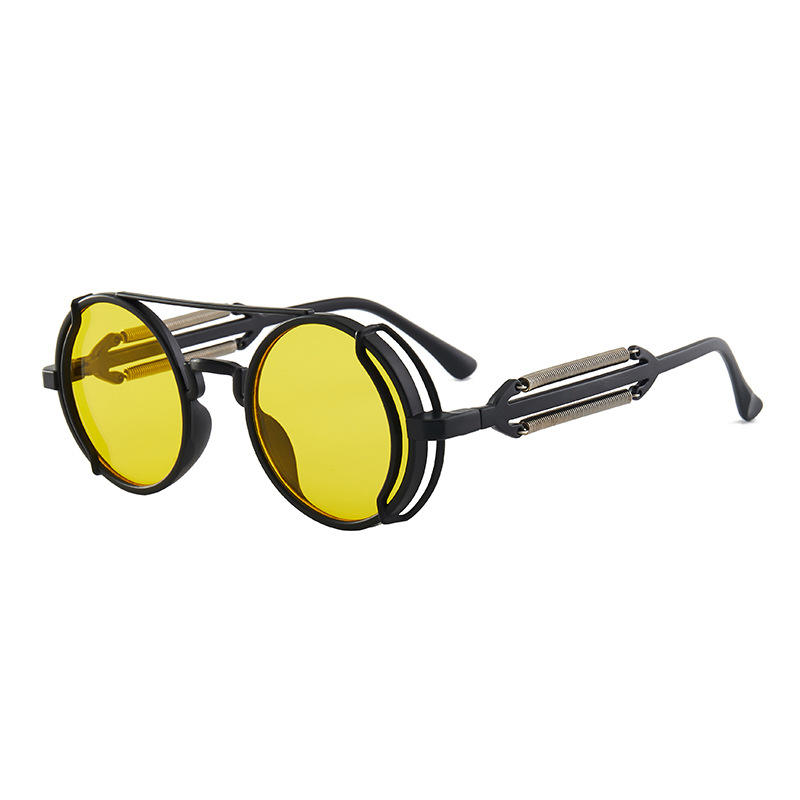 Picture of New Pc Sunglasses Steam Cyberpunk Double Spring Leg Glasses Fashion Trendy Sunglasses Cross-Border Round Manufacturer