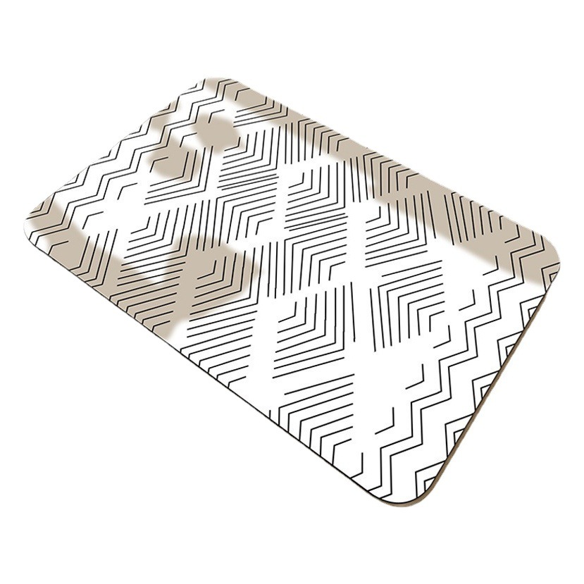 Nordic Simple Household Toilet Water Absorbent Floor Mat Toilet Bathroom Anti-Slip Mat Wear-Resistant Diatom Mud Floor Mat Wholesale
