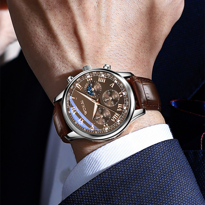 Picture of New 2023 Wokai Business Watch Quartz Sports Watch Casual Belt Men's Watch