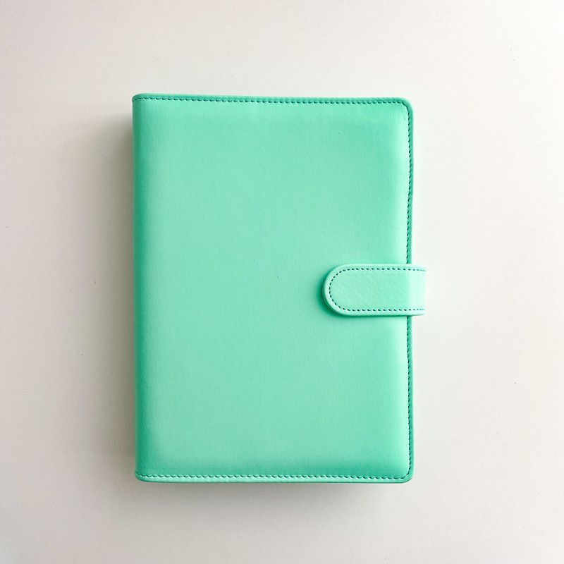Picture of A5 Macaron Pure Color Loose-Leaf Book Pu Shell Conference Notepad Hand Ledger Notebook Stationery Simple Business Style
