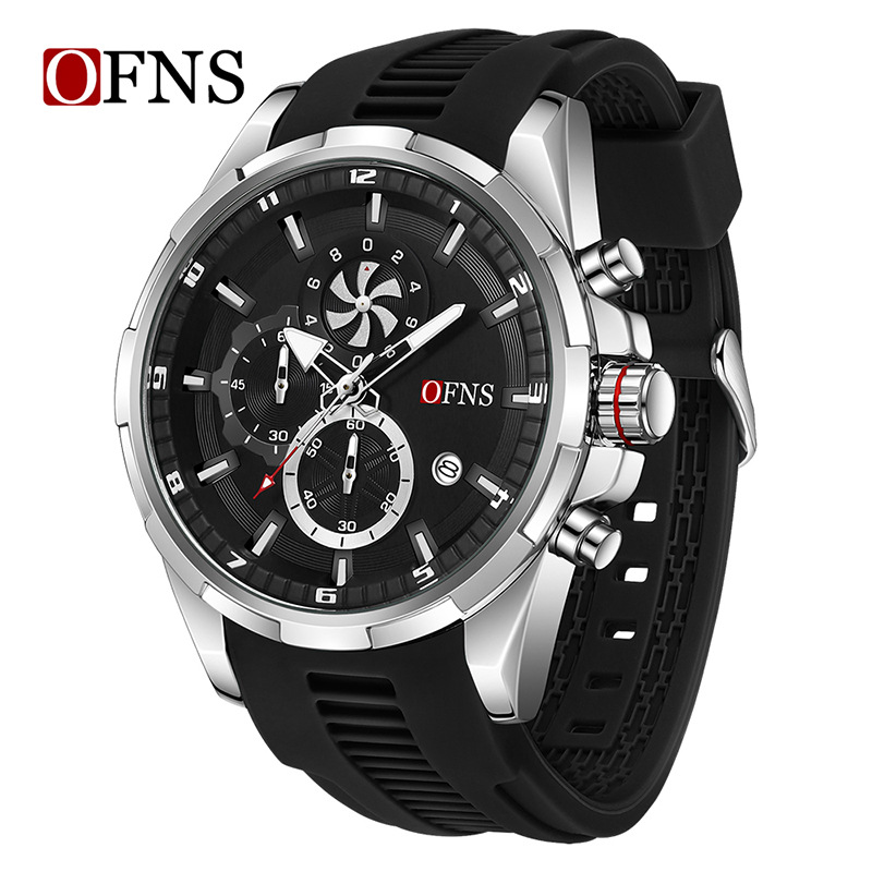 Picture of O'Fani's Men's Quartz Watch Small Three-Pin Chronograph Quartz Men's Watch Calendar Multifunctional Waterproof Wrist Watch