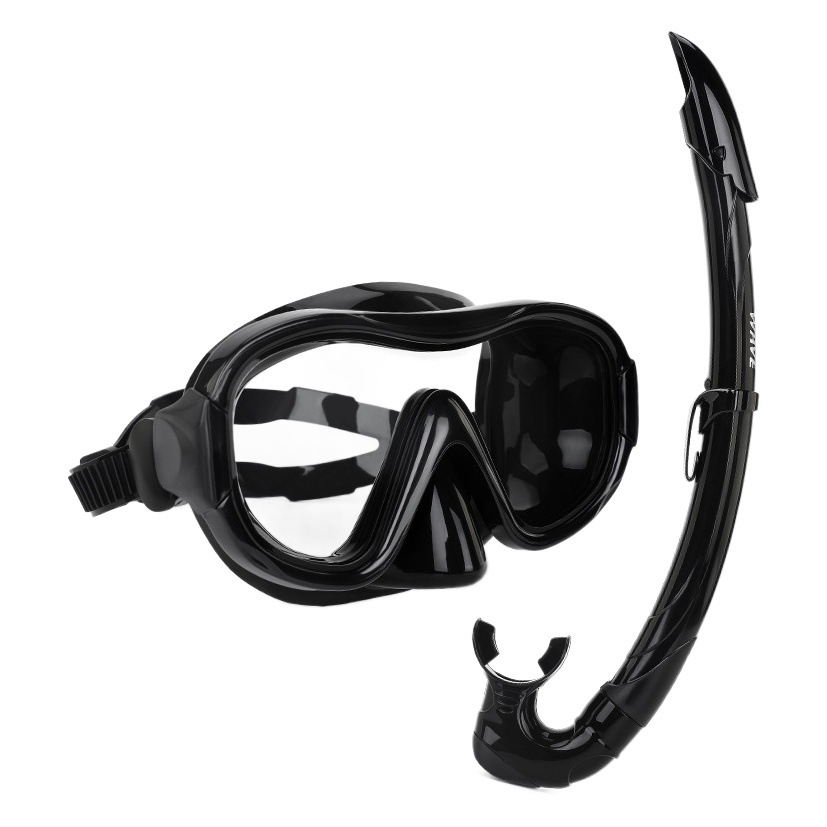 wave New snorkeling two-piece waterproof HD diving goggles semi-dry snorkel large frame diving goggles