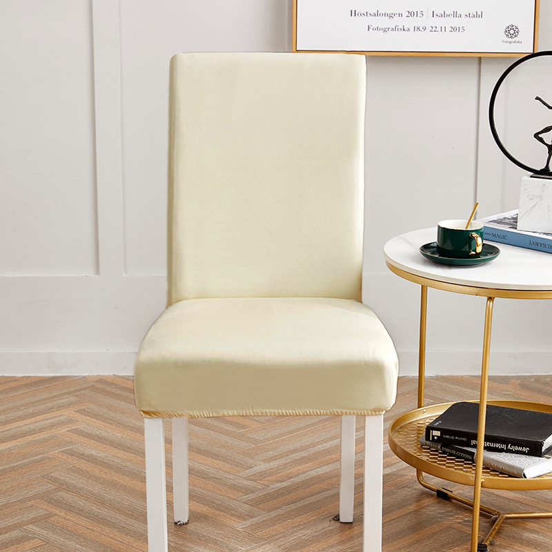 Picture of Chair Cover Cross-border New Solid Color Stretch Leather Seat Cover Amazon Dining Chair Office Waterproof and Dustproof Chair Cover
