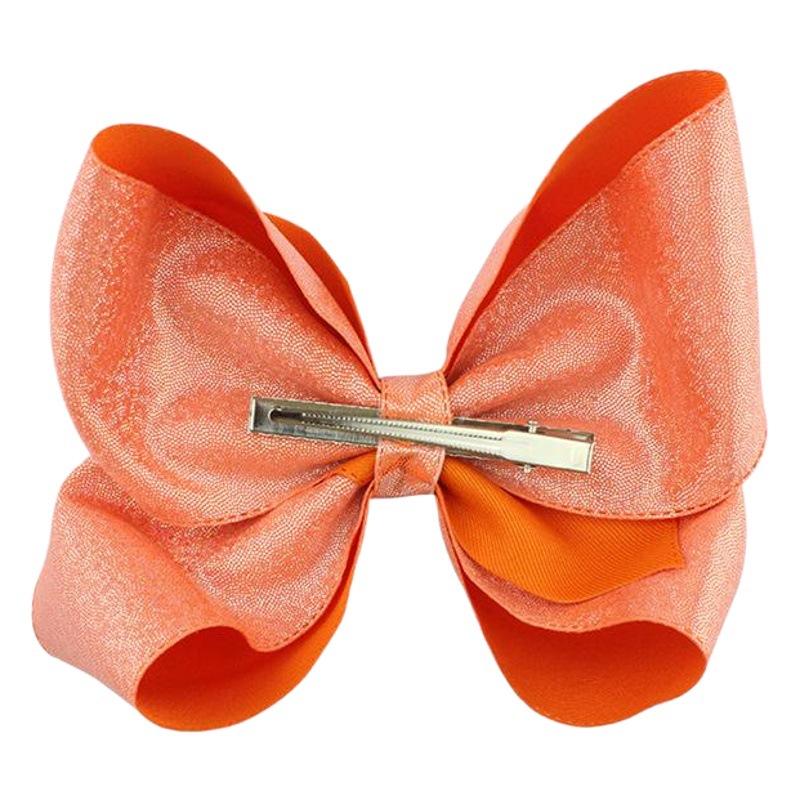 Amazon AliExpress cross border PU laser sequins hair accessories 8 inch JOJO hair accessories bow children's hair clip