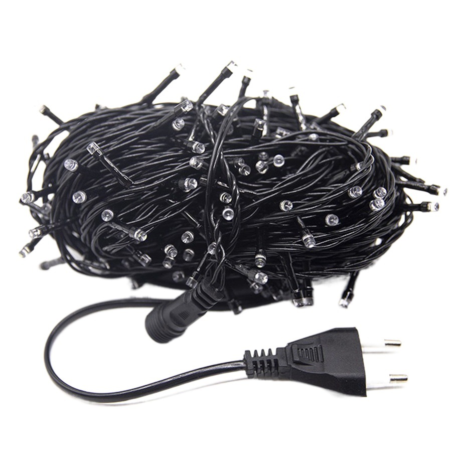 Picture of Source Factory 20m Black Wire with Flashing Led Lights Outdoor Waterproof Male and Female Plug Lighting Project Starry Sky String Lights