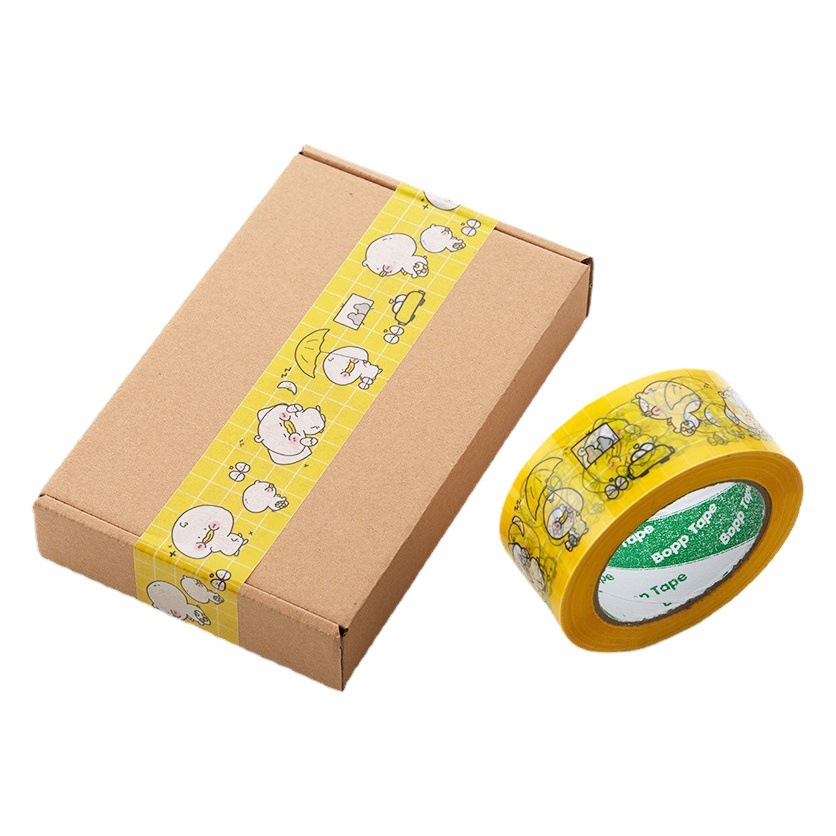 Cyber Celebrity Cartoon Little Duck Sealing Tape Cute Cartoon Duck Yellow Packing Express Sealing Tape 4.8cm Wide