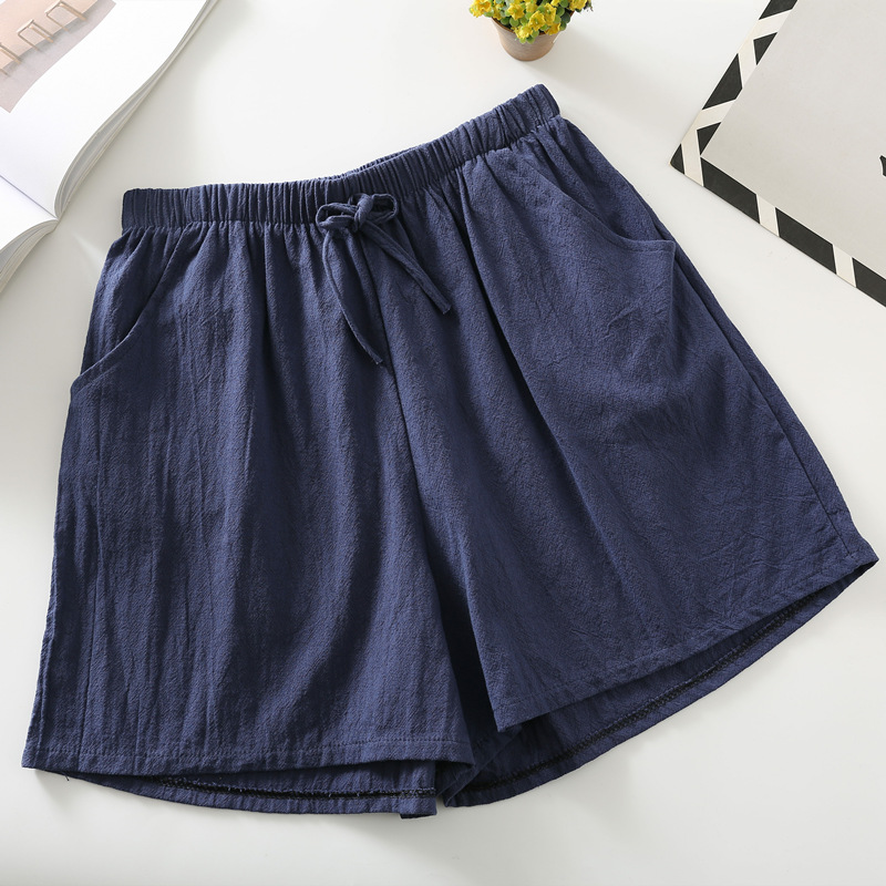 Picture of Cotton and Linen Shorts for Women Summer 2023 New A-Line Outer Wear Wide-Leg Pants Large Size Three-Point Sports Pants Cross-Border Loose Casual Pants