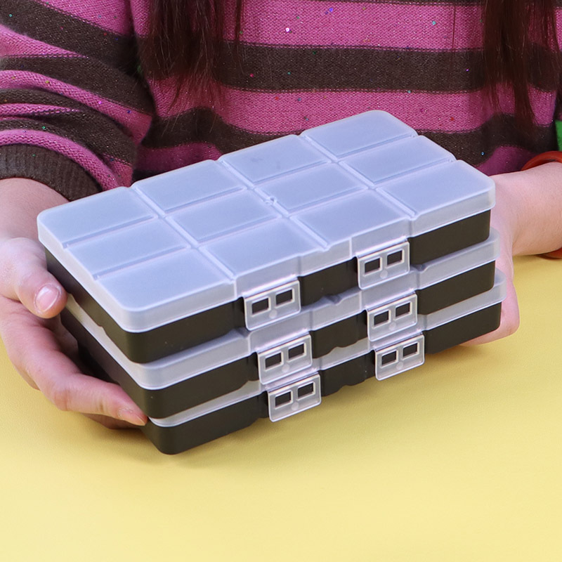 Plastic separated parts Box storage gadget screw spring electronic components storage thickened translucent box