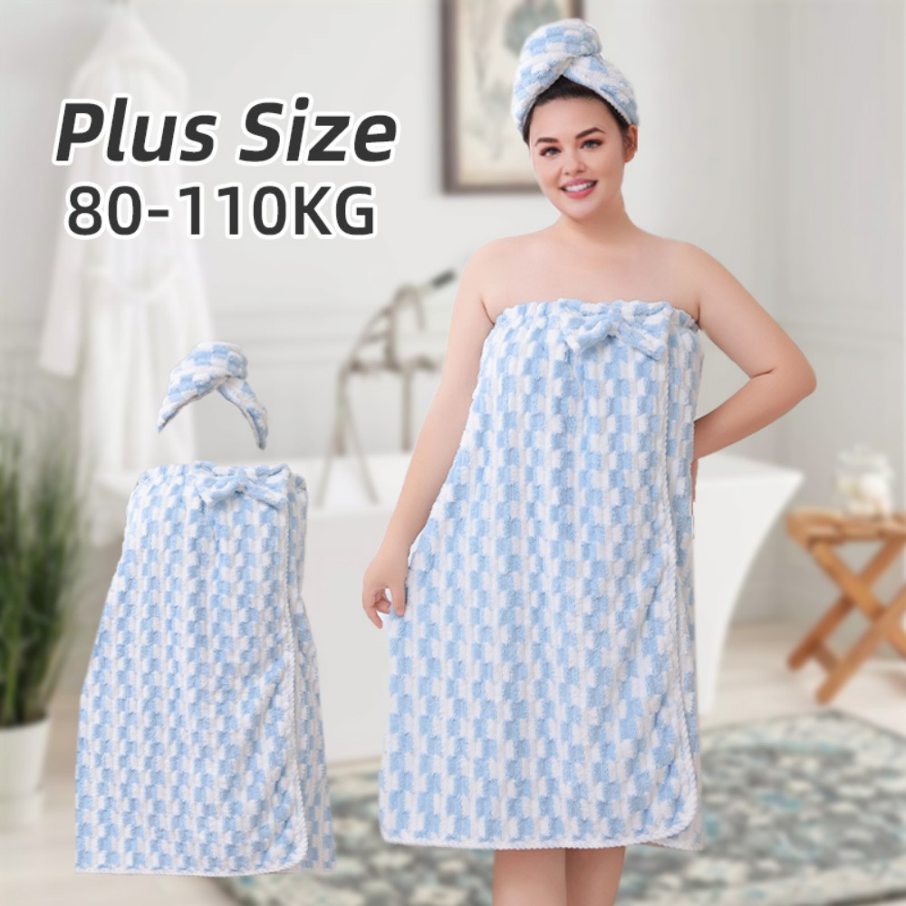 Cross-border High-value Large-size Wearable Bath Towel Summer Water Absorbent Quick-drying Bath Skirt Household Dormitory Bath Bathrobe