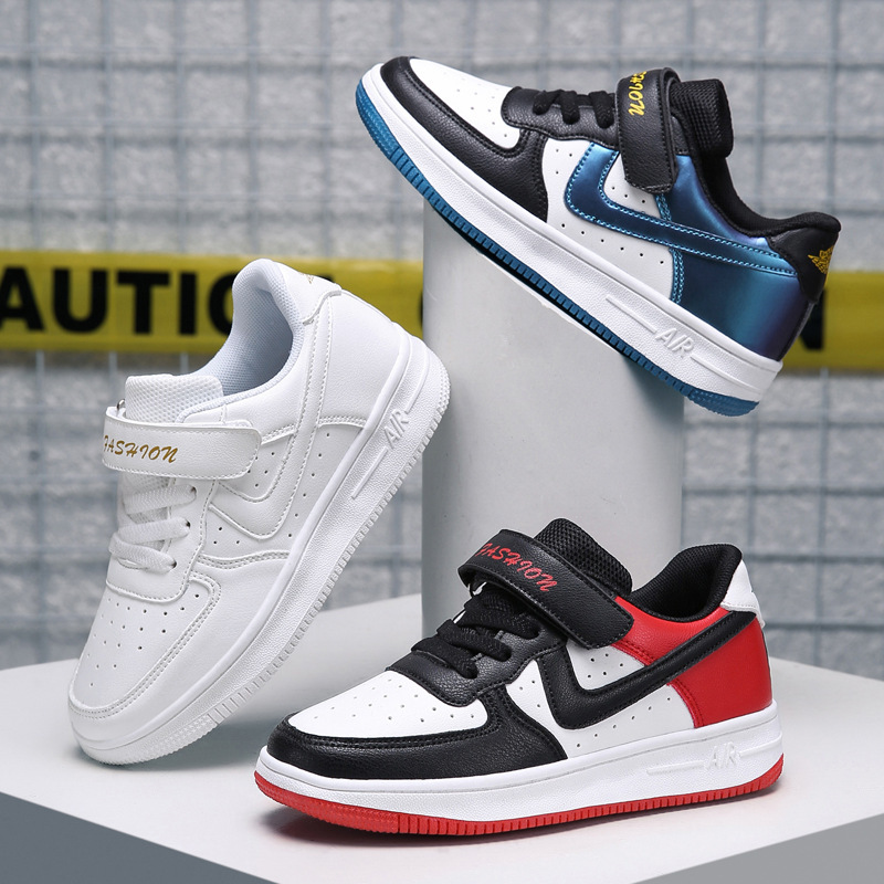 Foreign trade children's shoes white sports board shoes children's white shoes boys shoes 2025 spring and autumn new students girls
