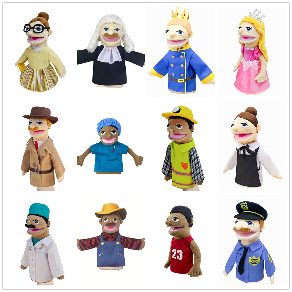 Picture of New Cartoon Half-body Professional Character Hand Doll Kindergarten Parent-child Games Plush Toy Family Early Education Doll