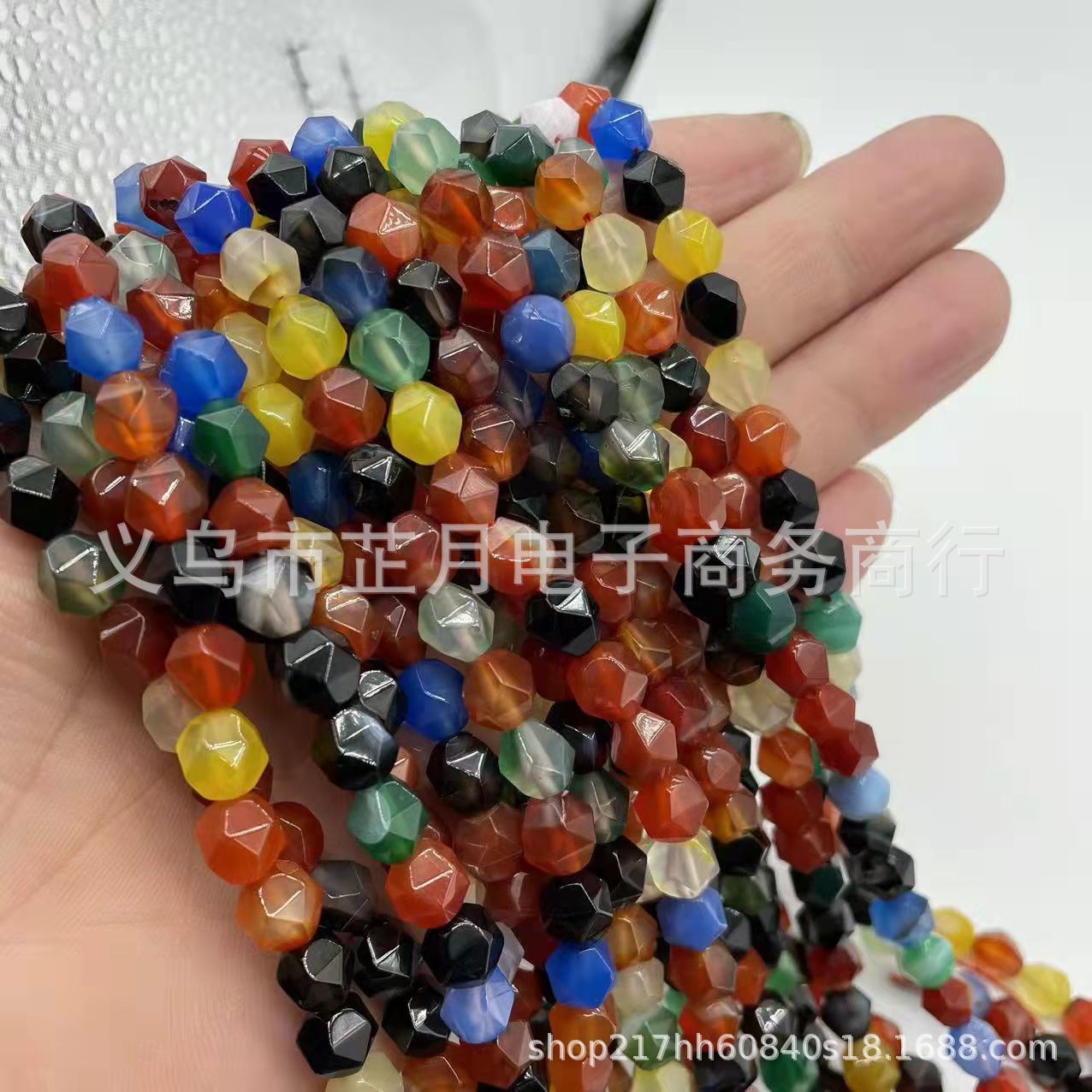 Picture of Factory direct new variety of natural stone diamond cut diy handmade loose beads bracelet jewelry accessories materials