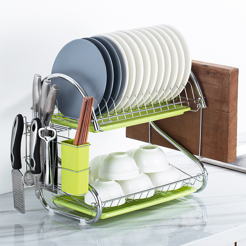 Picture of Storage Rack Multi-Layer Household Drain Rack Dish Rack Kitchen Floor Cabinet Dish Rack Storage Miscellaneous Rack