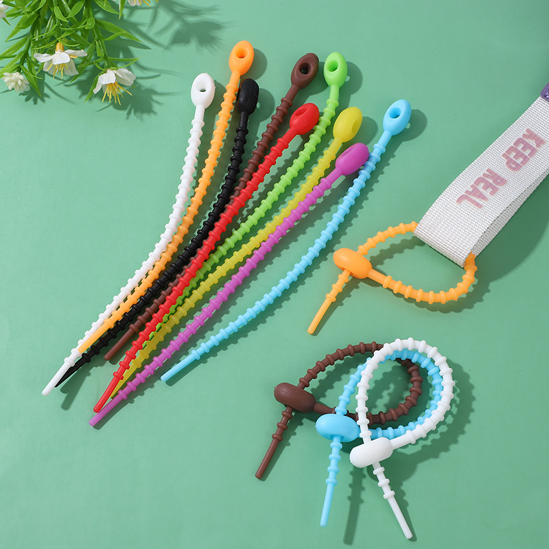 Picture of Nylon Cable Tie Silicone Cable Tie DIY Keychain Jewelry Bag Blind Box Pendant Strap Data Lanyard Winch
