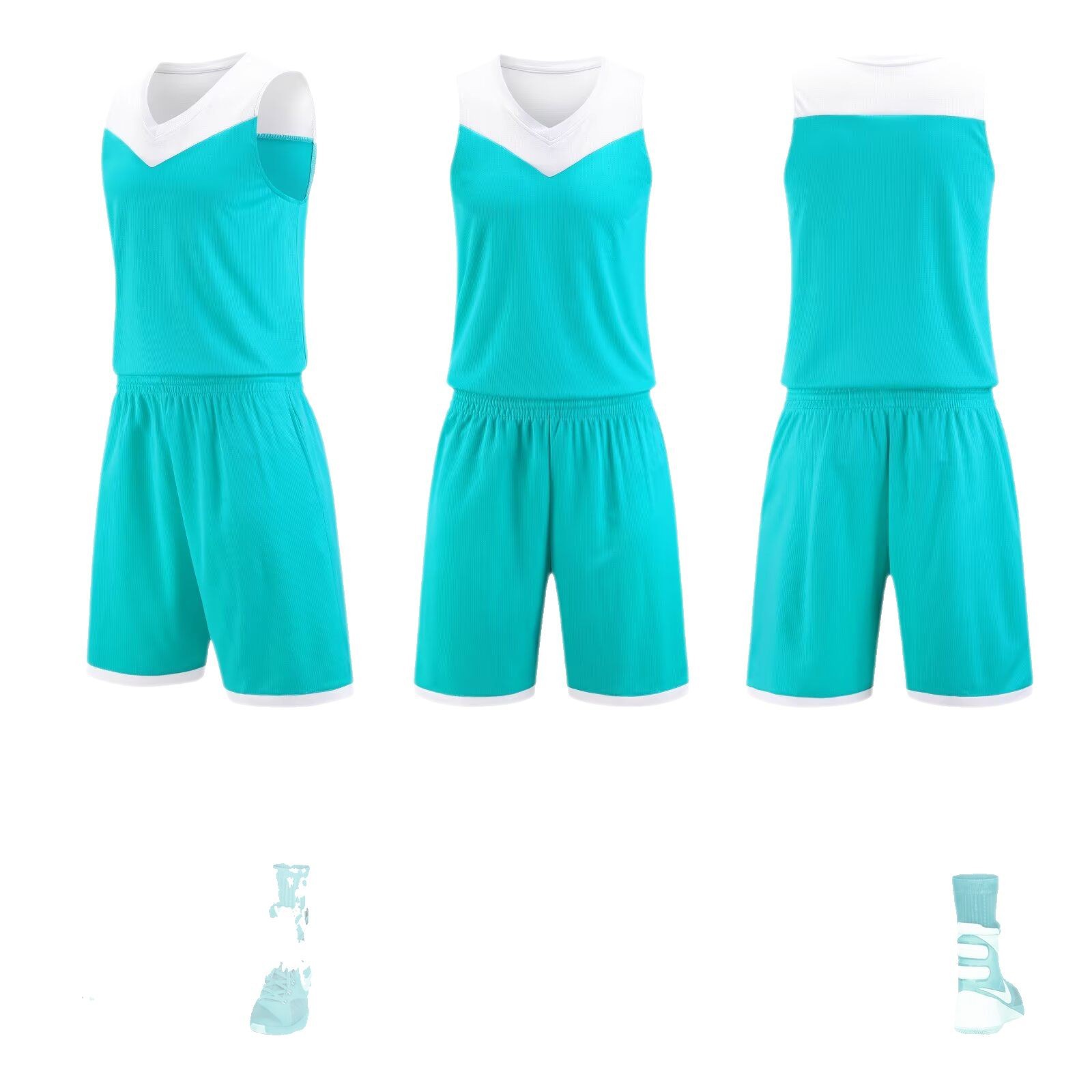 Picture of New in stock basketball uniform suit men's competition team uniform adult children training basketball uniform vest outdoor sports