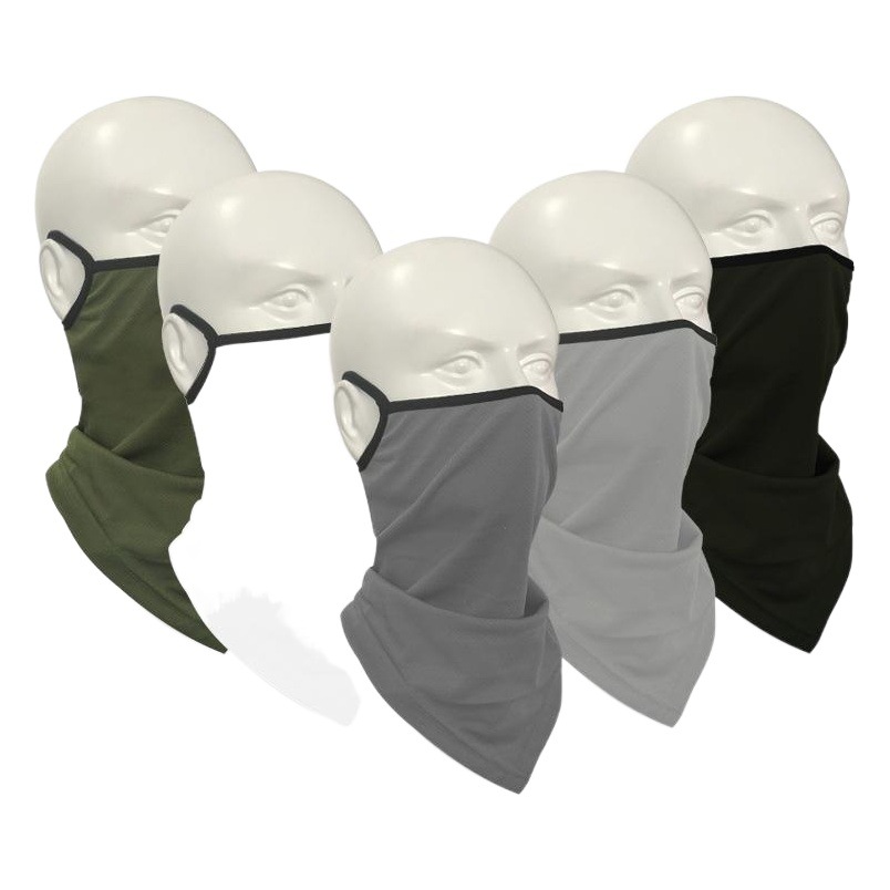 Cross-Border Summer Ice Silk Sun Protection Hood Men's Summer Outdoor Cycling Breathable Mask Hanging Ear Triangle Scarf Face Protection Neck Scarf