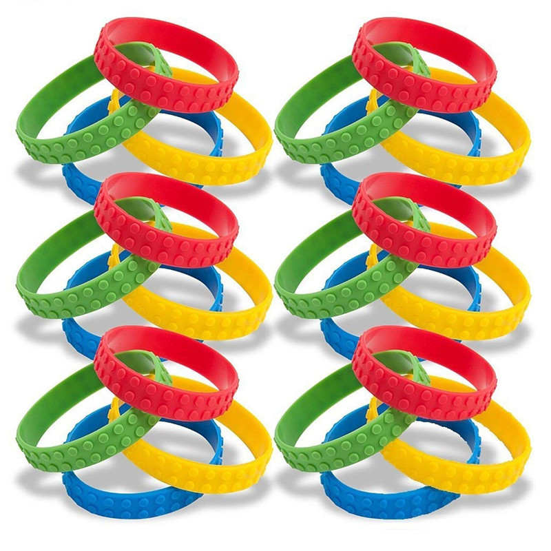Picture of building block silicone bracelet wristband