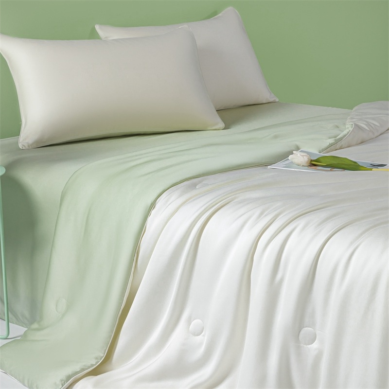 Picture of Class a Light Luxury Washed Ice Silk Summer Quilt Four-Piece Set Air-Conditioned Quilt Embroidered Summer Cool Quilt Three-Piece Set Summer Thin Quilt Ins
