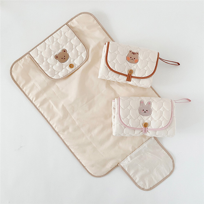 Cross-border Ins South Korea Bear Baby Diaper Pad Convenient Multifunctional Waterproof Leak-proof Diaper Bag